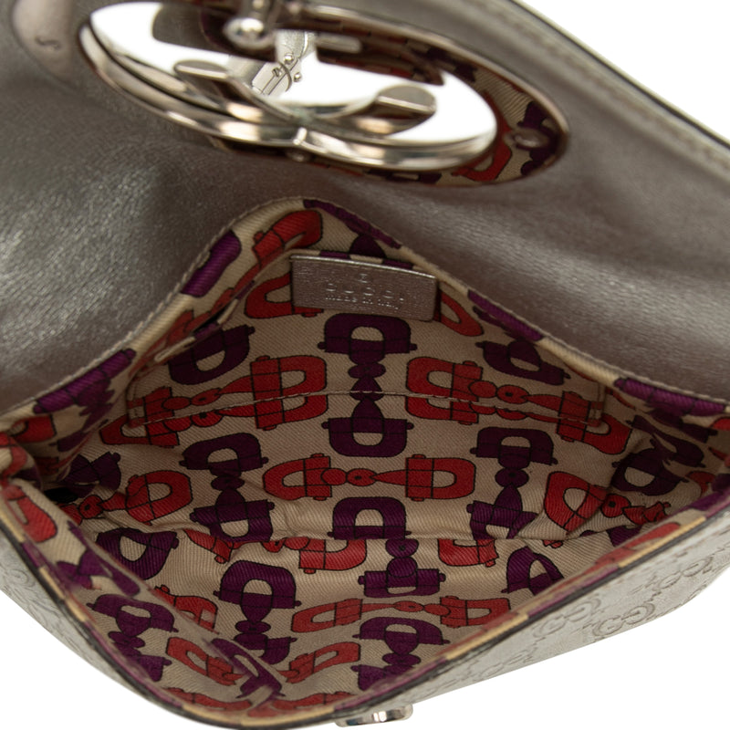Medium Metallic Guccissima Britt Tassel Flap Handbag - Image 4