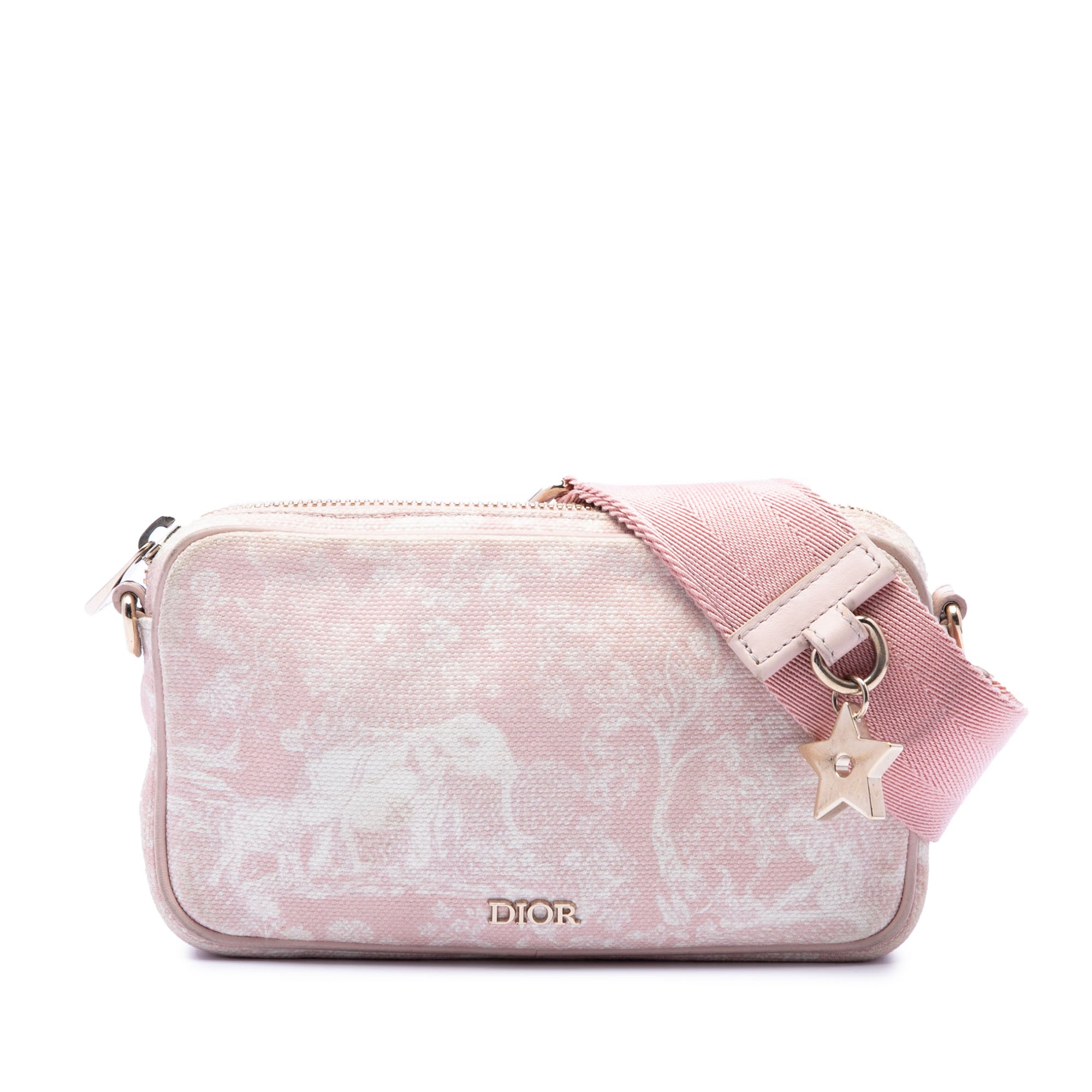 Embroidered Canvas Toile de Jouy Crossbody - Image 1