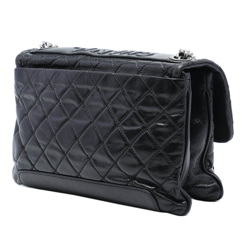 Quilted Aged Calfskin Logo Accordion Flap - Image 2