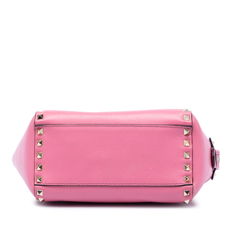 Mini Leather Rockstud Double Handle Tote - Image 3