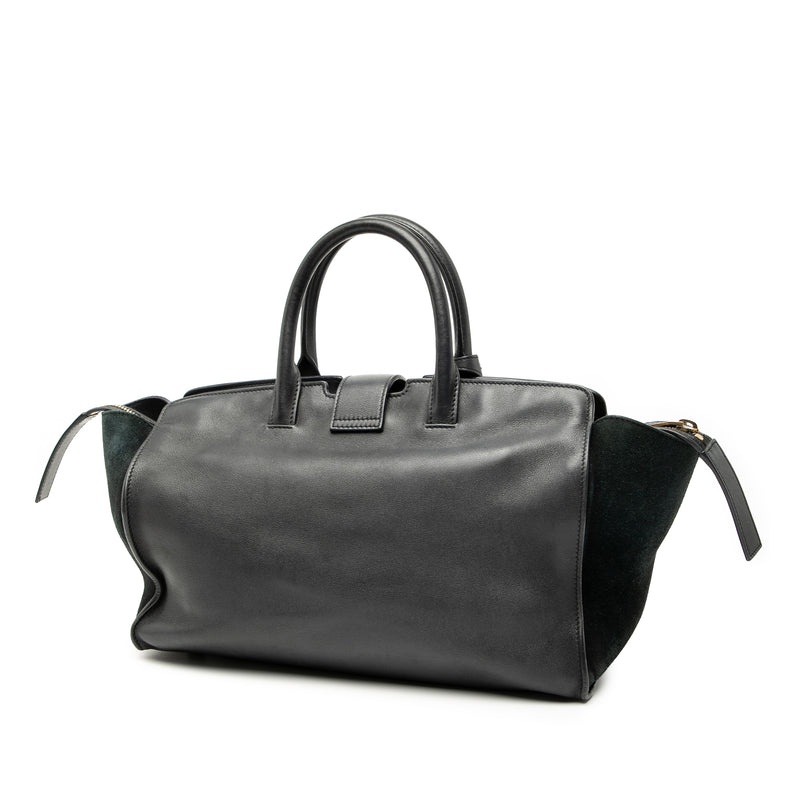 Small Leather Downtown Cabas Satchel - Image 2