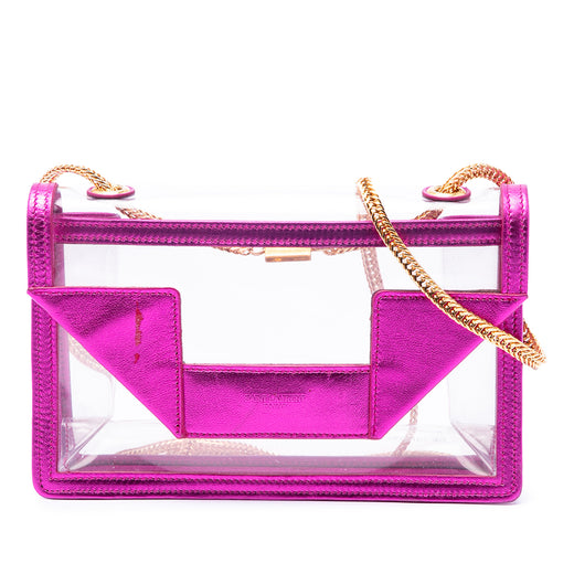 Small Metallic Leather Trimmed PVC Betty Crossbody - Image 1