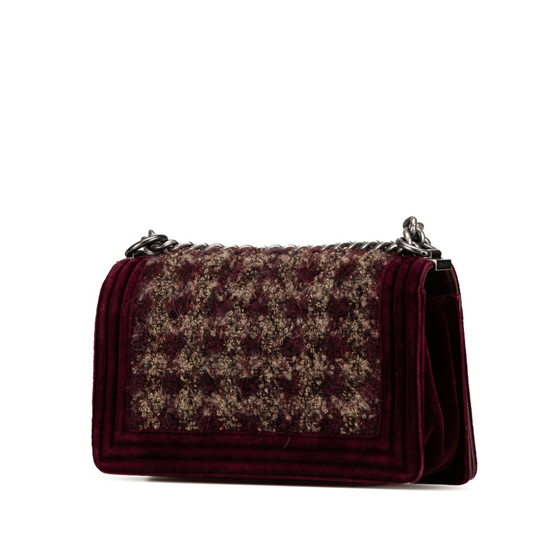 Old Medium Velvet and Tweed Boy Flap - Image 2