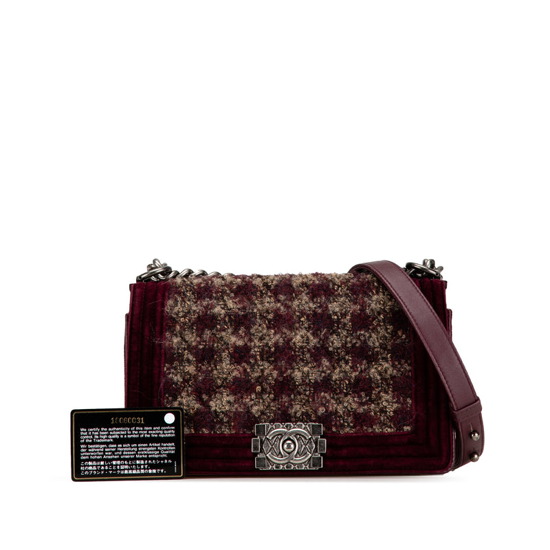 Old Medium Velvet and Tweed Boy Flap - Image 9