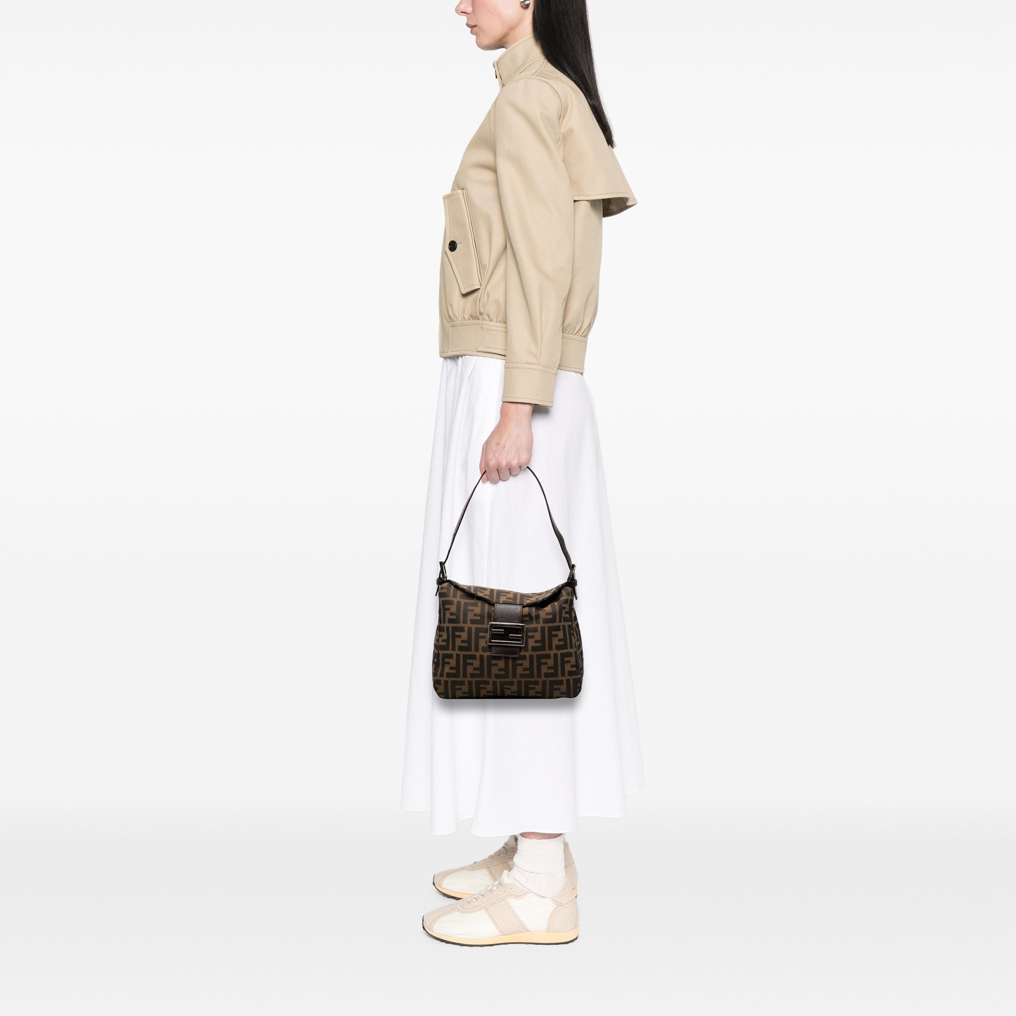 Zucca Canvas Double Flap Shoulder Bag - Image 7