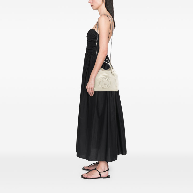 Small Leather Soho Satchel - Image 7