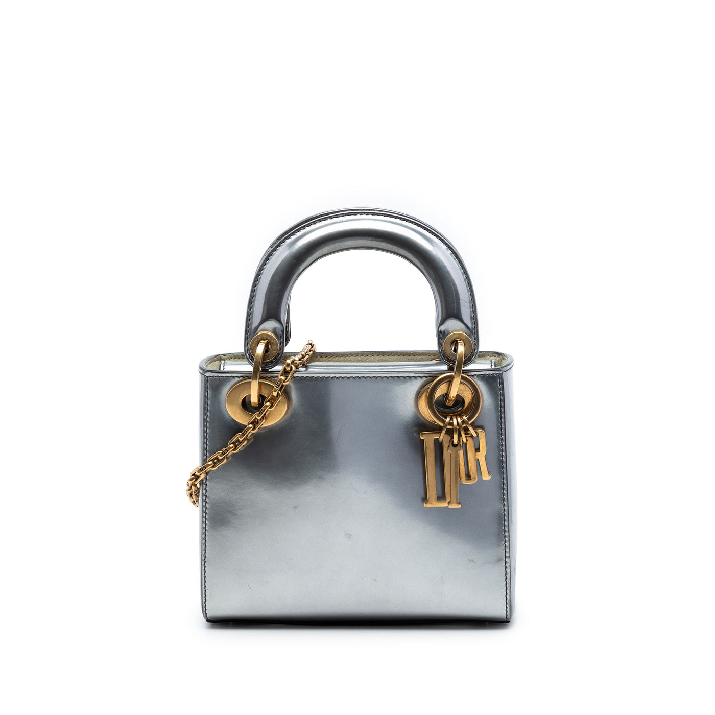 Mini Metallic Patent Lady Dior - Image 1