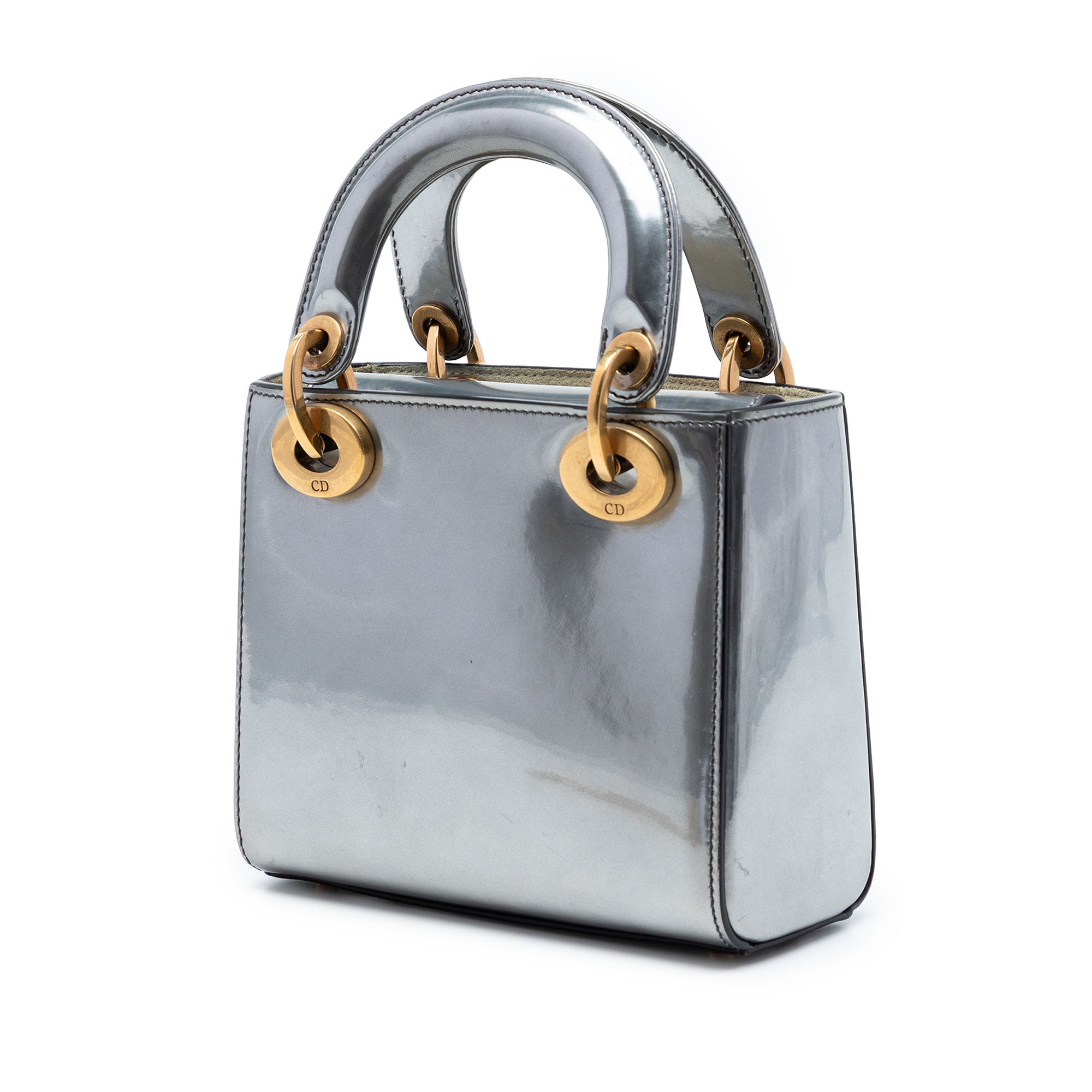 Mini Metallic Patent Lady Dior - Image 2