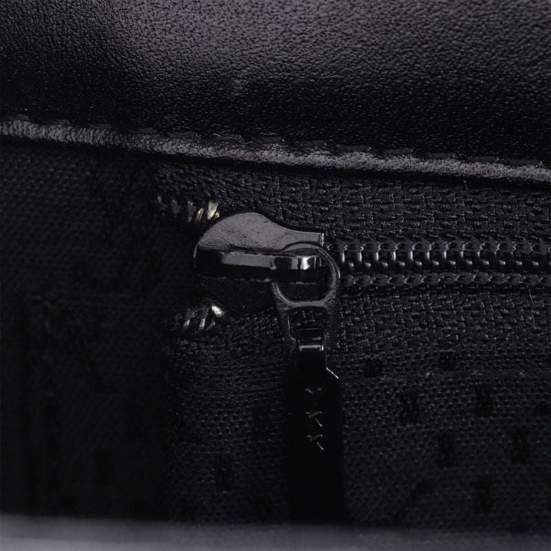 Croc Embossed Patent Clutch - Image 10