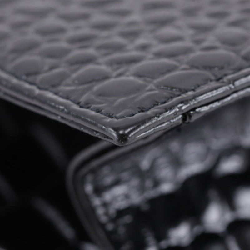 Croc Embossed Patent Clutch - Image 17