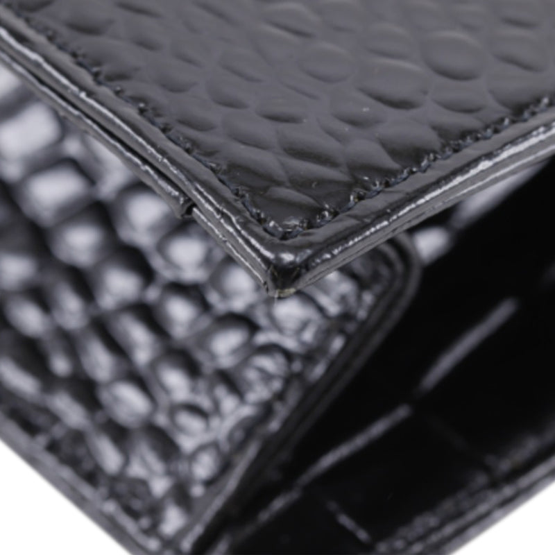 Croc Embossed Patent Clutch - Image 19