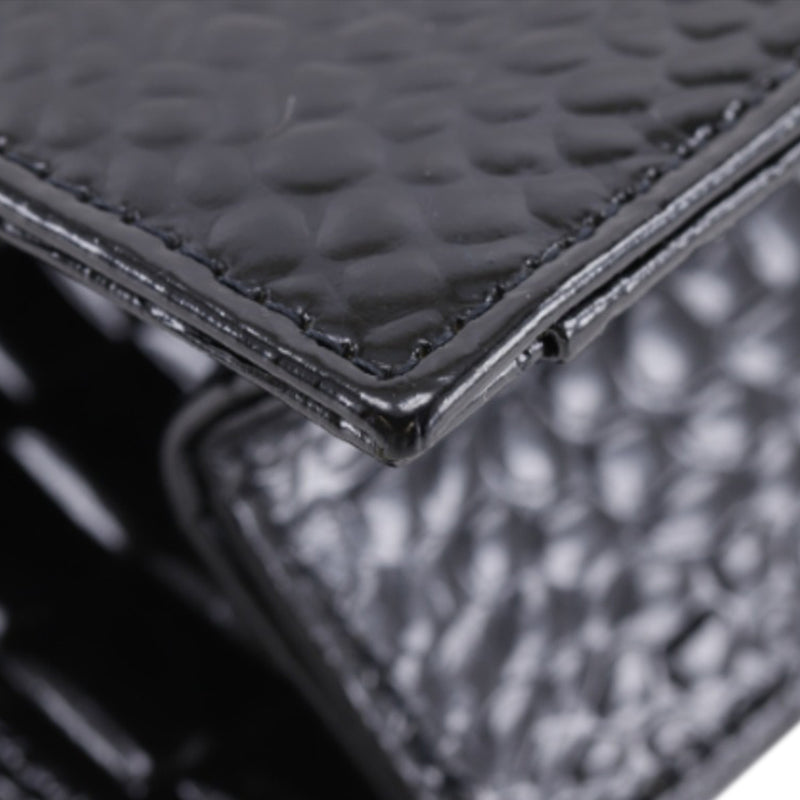 Croc Embossed Patent Clutch - Image 20
