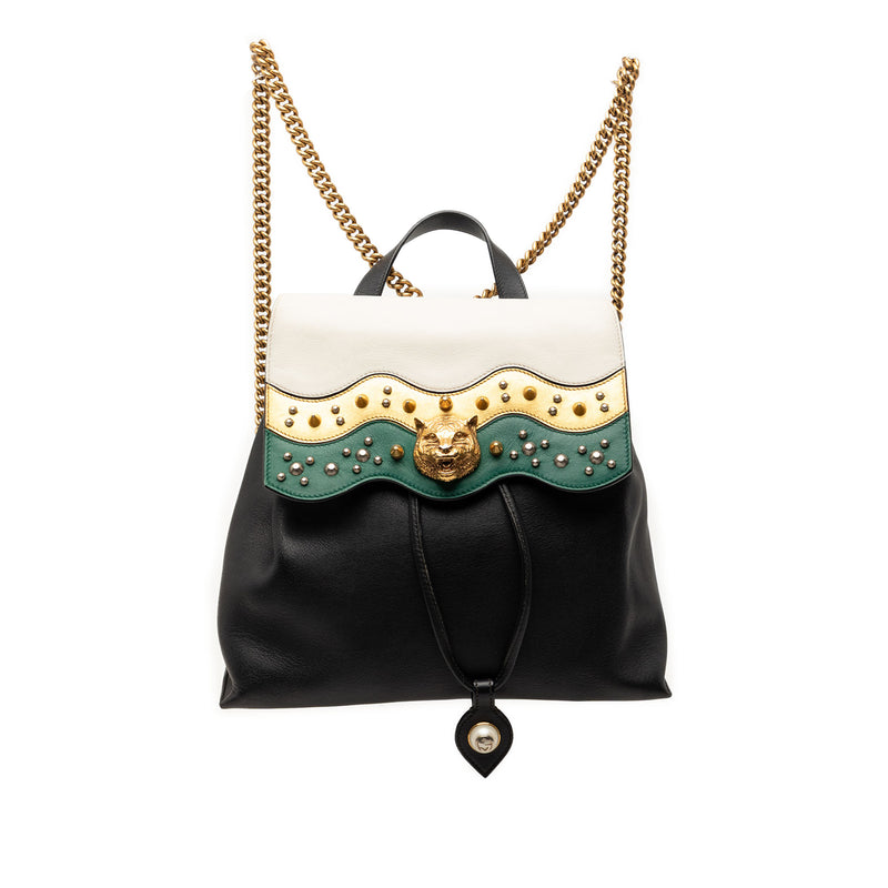 Leather Studded Animalier Malin Backpack