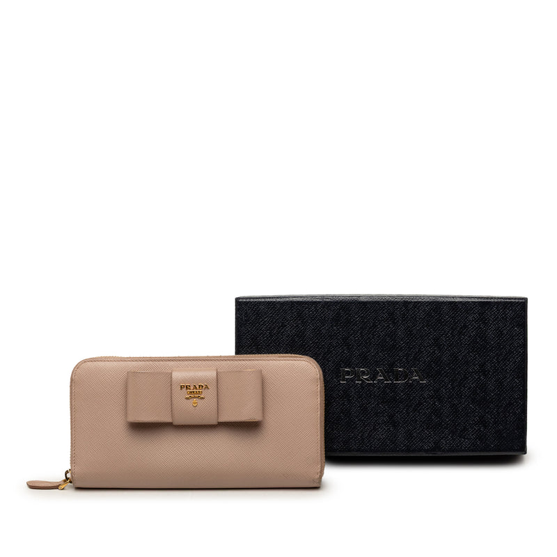 Saffiano Fiocco Bow Long Wallet - Image 7