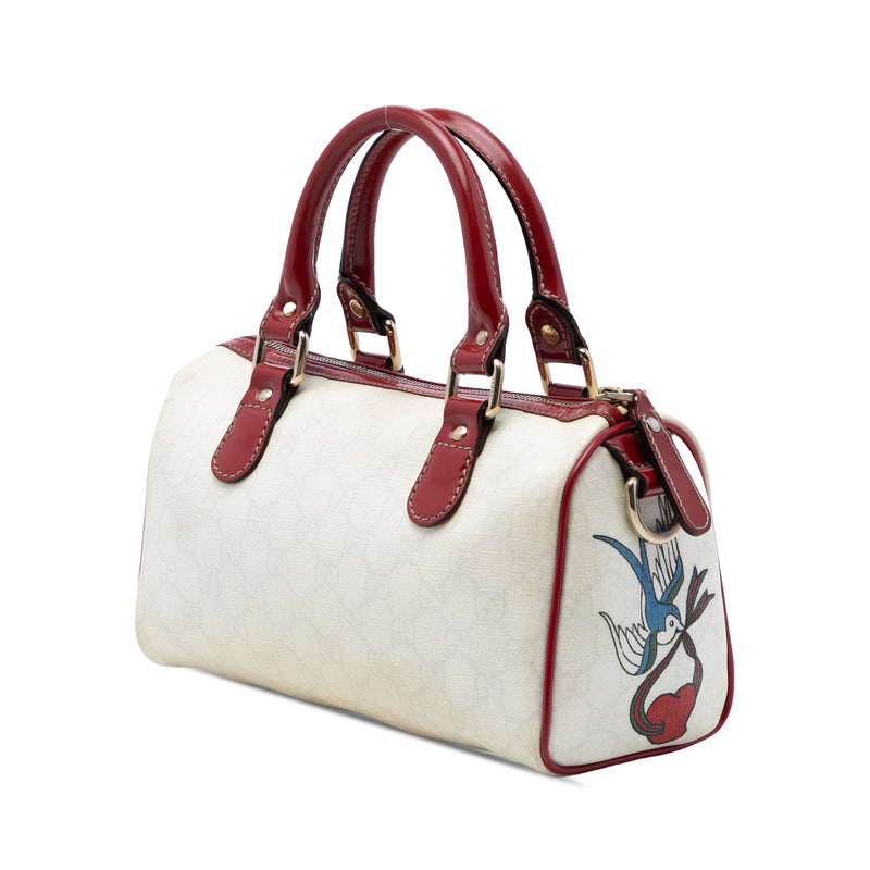 Small GG Supreme Joy Tattoo Heart Boston Bag - Image 2