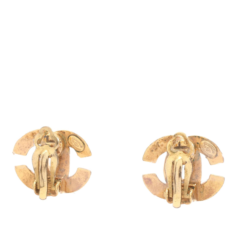 CC Gold Plated Clip on Earrings - Image 2