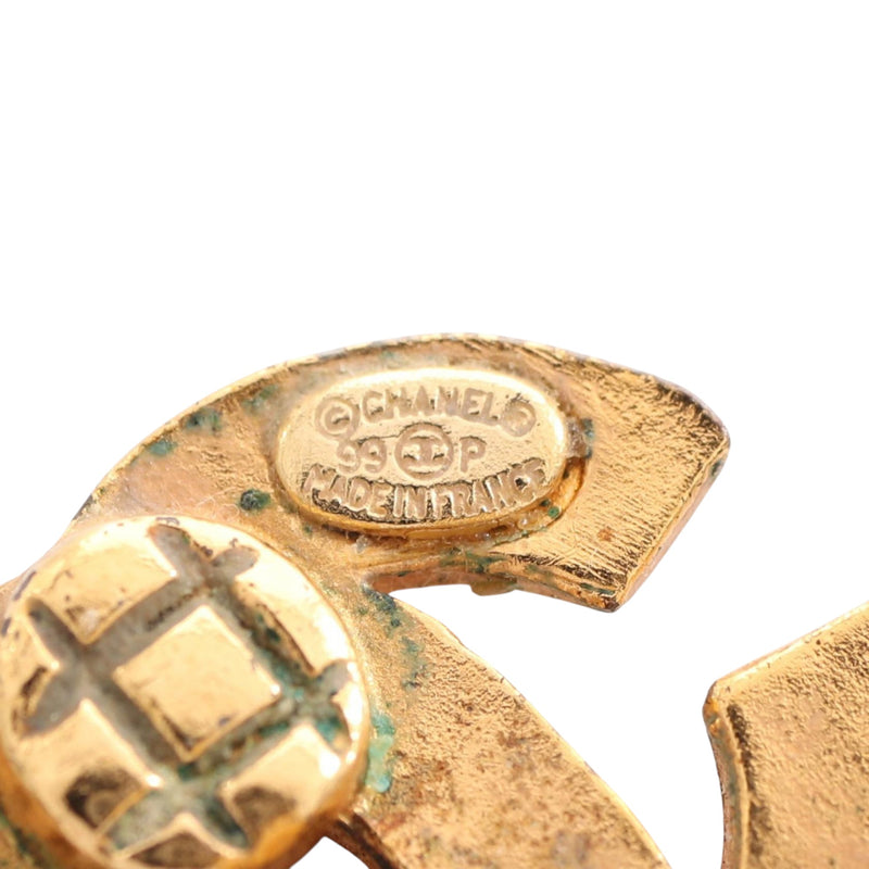 CC Gold Plated Clip on Earrings - Image 3