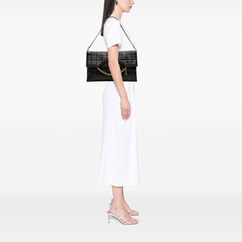 CC Chocolate Bar Lambskin Fold Down Envelope Shoulder Bag - Image 11