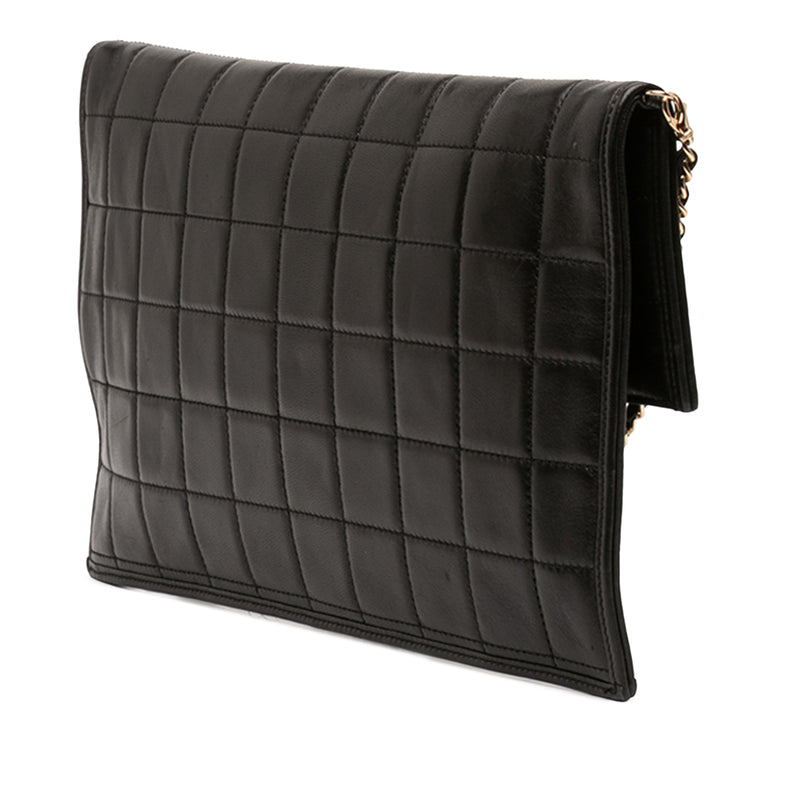 CC Chocolate Bar Lambskin Fold Down Envelope Shoulder Bag - Image 2