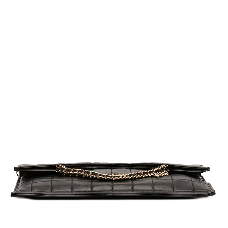 CC Chocolate Bar Lambskin Fold Down Envelope Shoulder Bag - Image 3