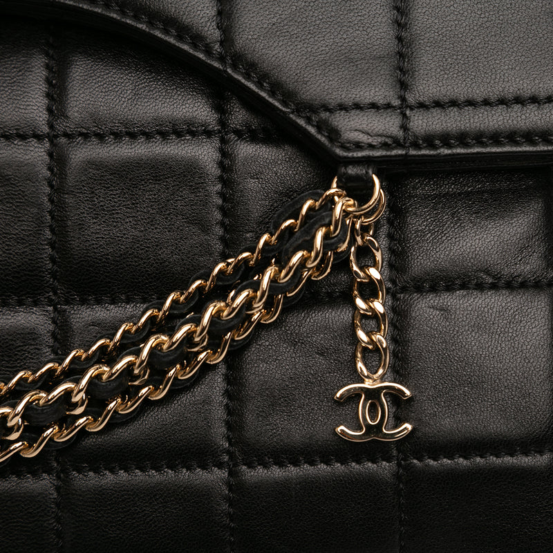 CC Chocolate Bar Lambskin Fold Down Envelope Shoulder Bag - Image 7