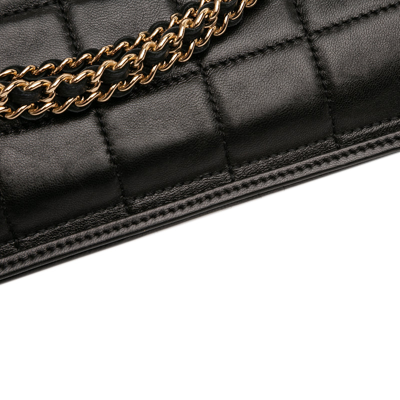 CC Chocolate Bar Lambskin Fold Down Envelope Shoulder Bag - Image 8