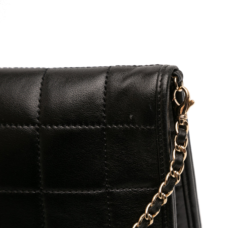 CC Chocolate Bar Lambskin Fold Down Envelope Shoulder Bag - Image 9