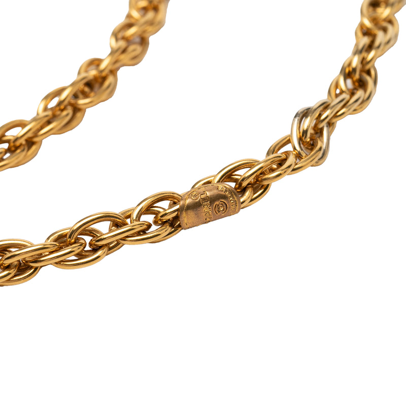CC Gold Plated Round Pendant Necklace - Image 3