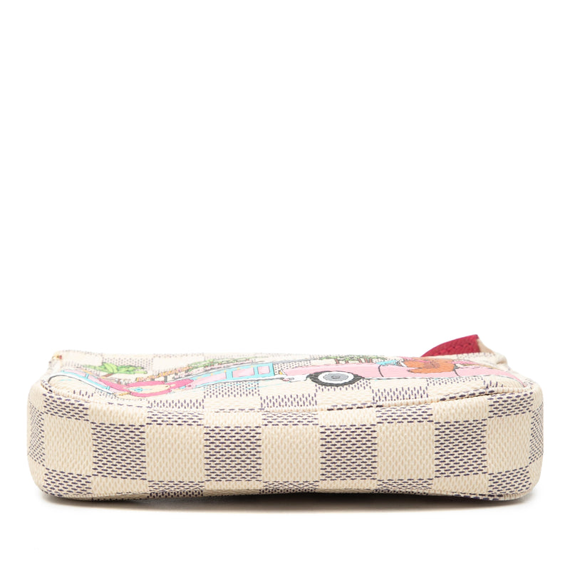 Damier Azur Animation Hollywood Mini Pochette Accessoires - Image 3