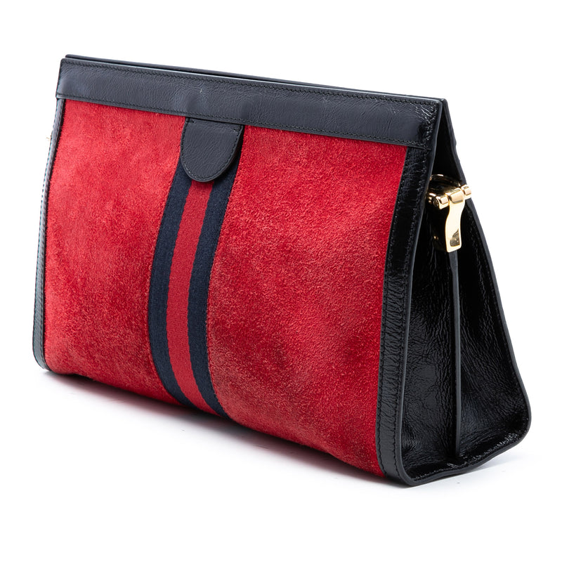 Medium Suede Web Ophidia Chain Shoulder Bag - Image 2