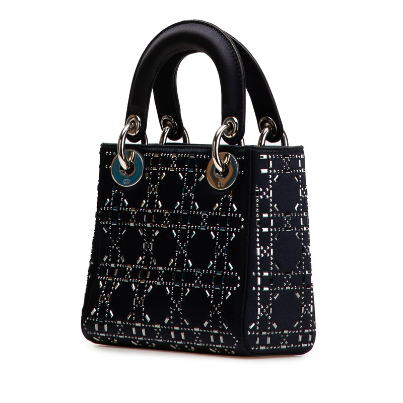 Mini Satin Cannage Strass Crystal Embellished Lady Dior - Image 2