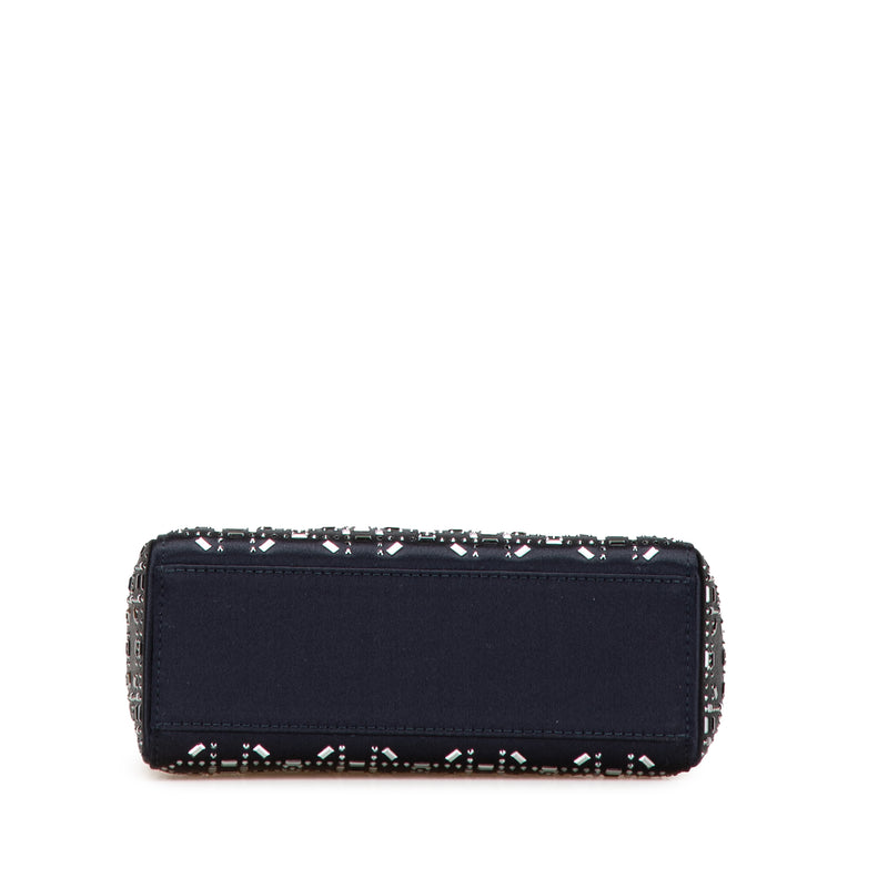 Mini Satin Cannage Strass Crystal Embellished Lady Dior - Image 3