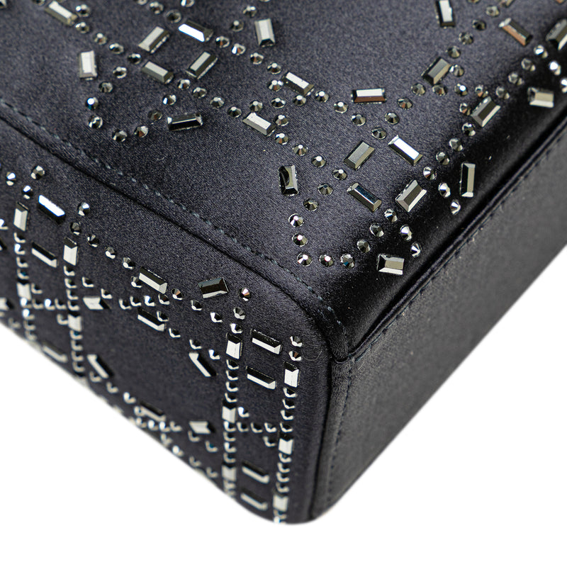 Mini Satin Cannage Strass Crystal Embellished Lady Dior - Image 9