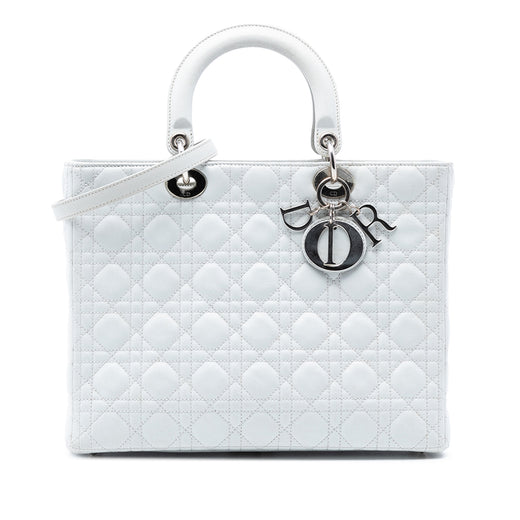 Large Lambskin Cannage Lady Dior - Image 1