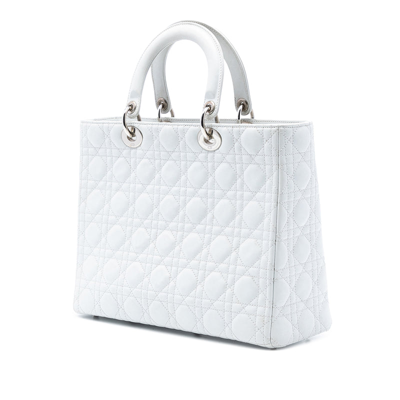 Large Lambskin Cannage Lady Dior - Image 2