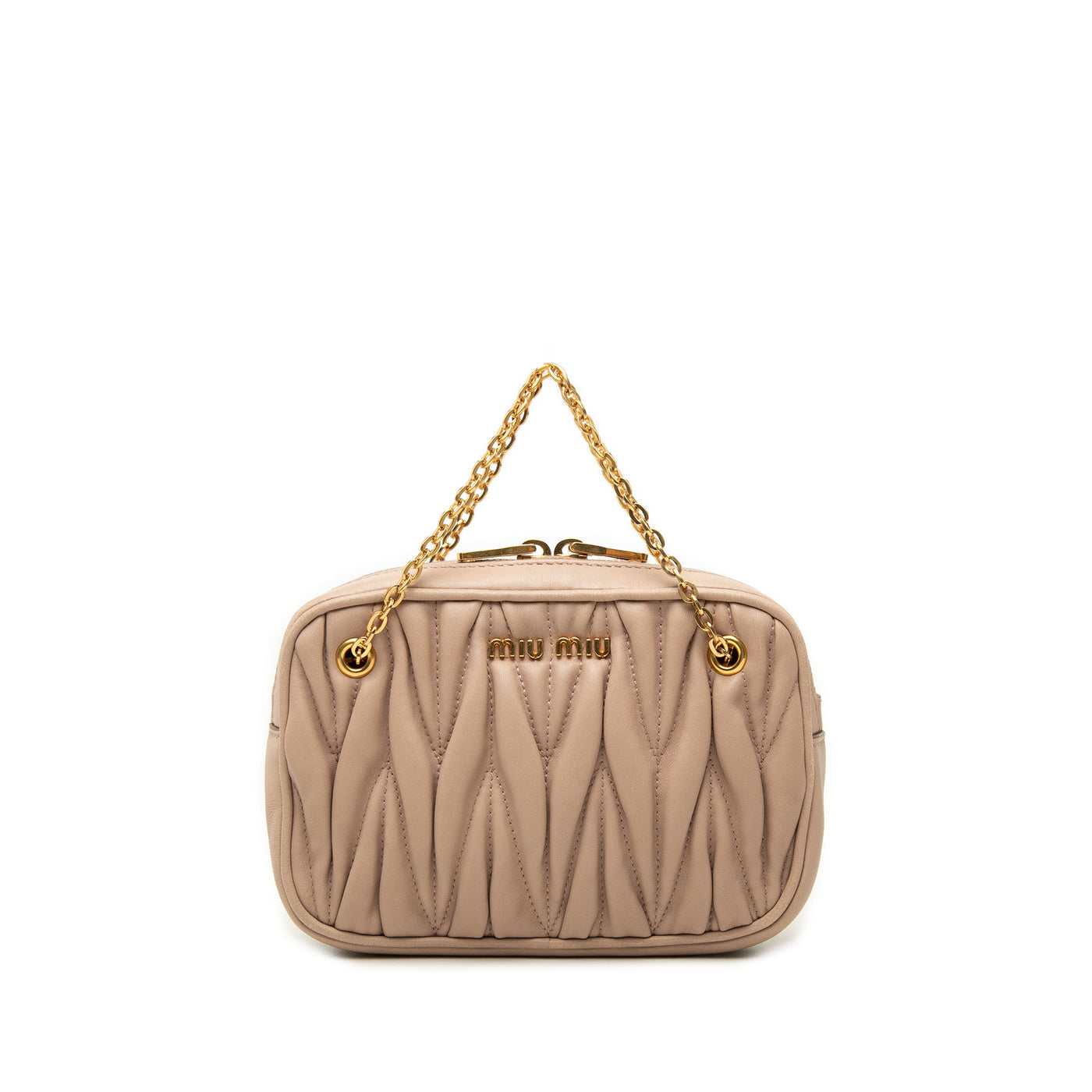 Matelasse Nappa Pouch with Chain - Image 1