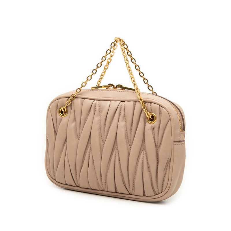 Matelasse Nappa Pouch with Chain - Image 2