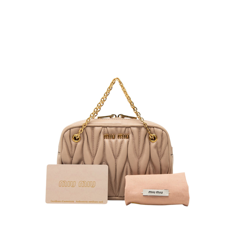 Matelasse Nappa Pouch with Chain - Image 7