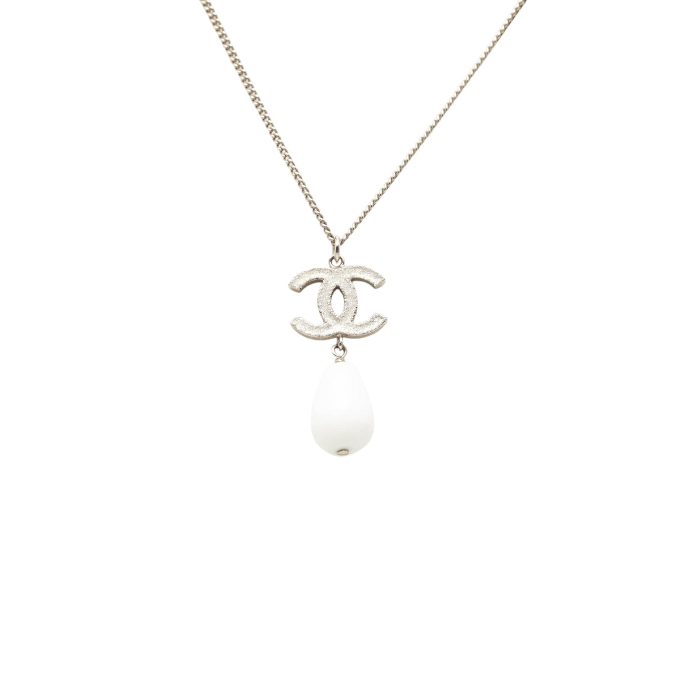 CC Brass Faux Pearl Pendant Necklace - Image 1
