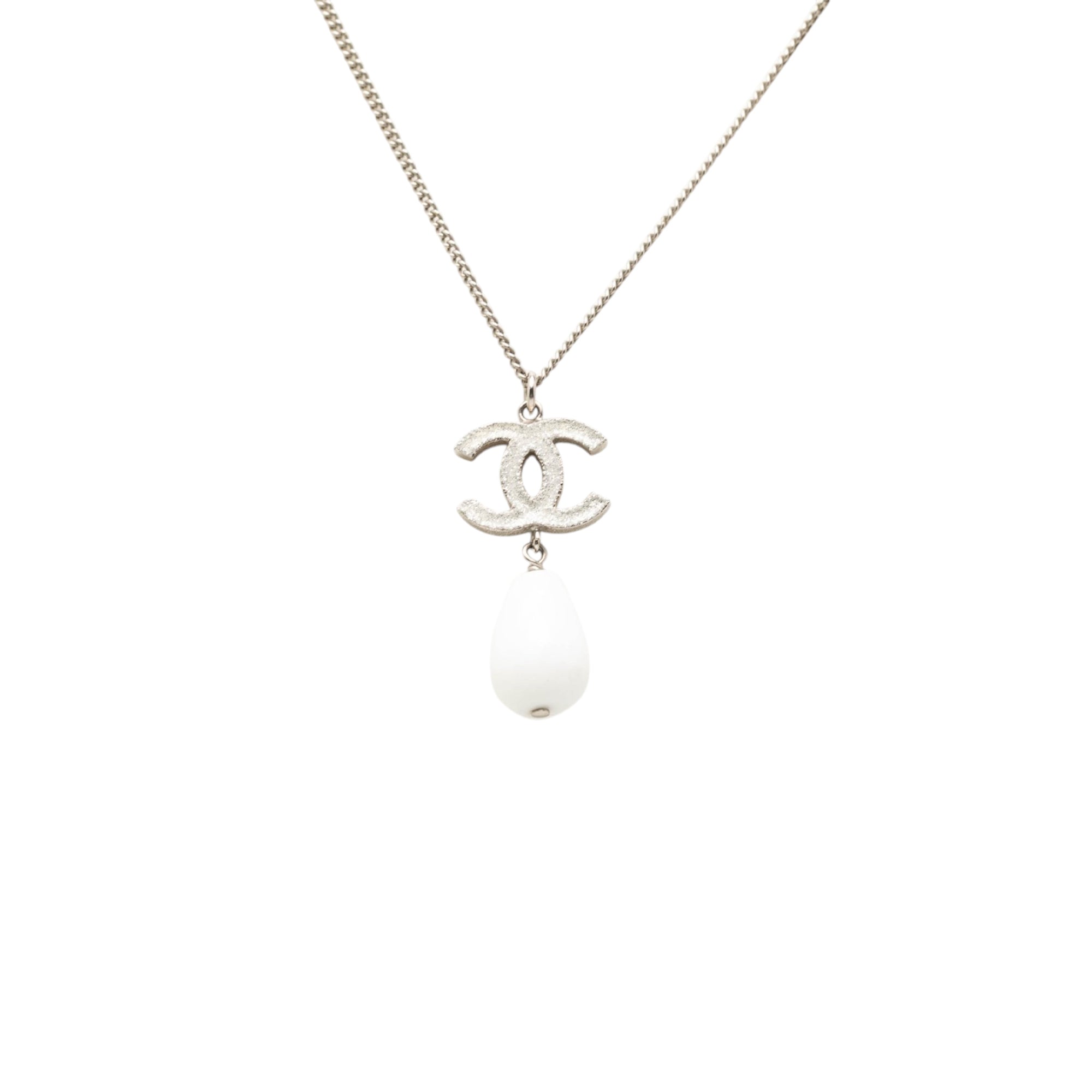 CC Brass Faux Pearl Pendant Necklace - Image 1
