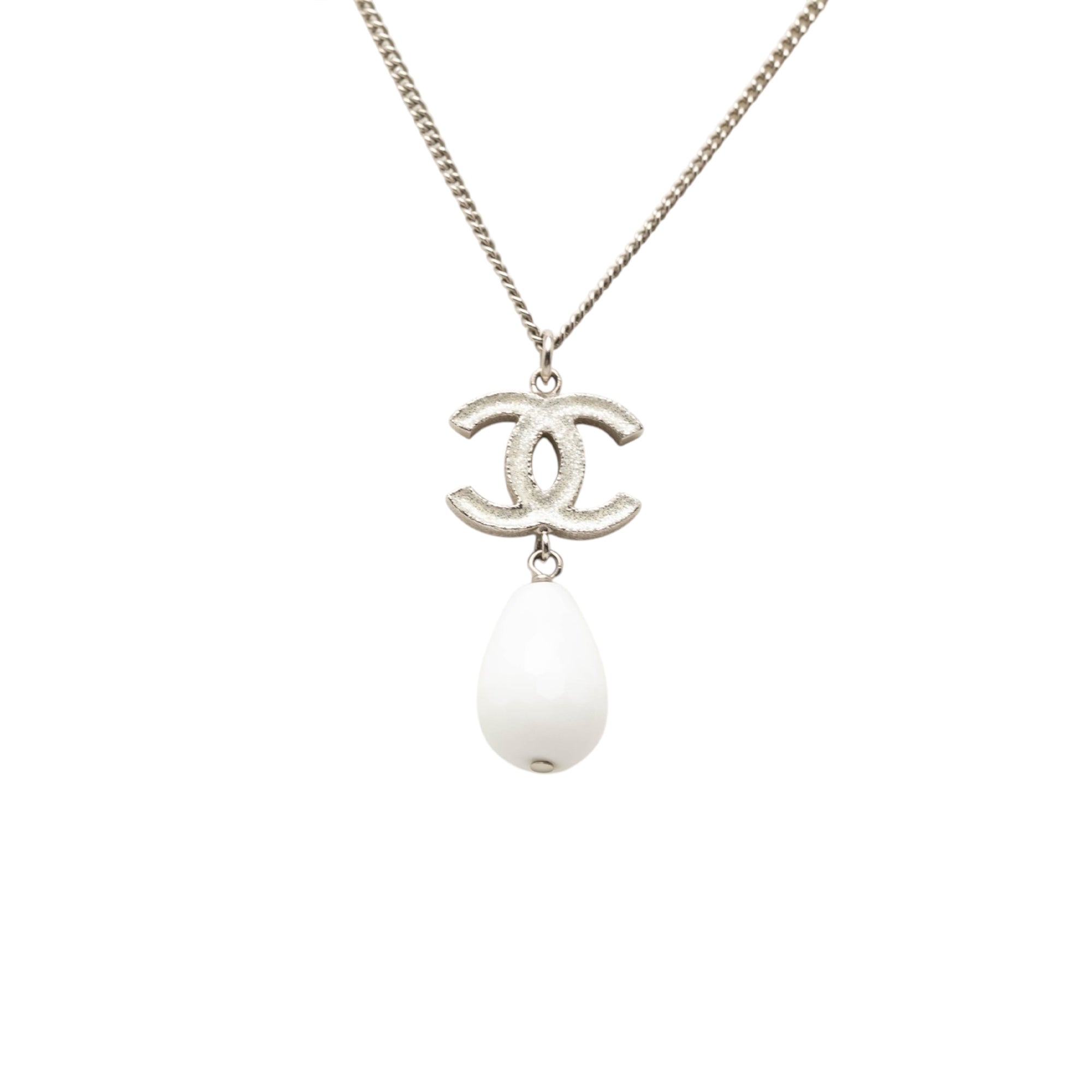 CC Brass Faux Pearl Pendant Necklace - Image 2