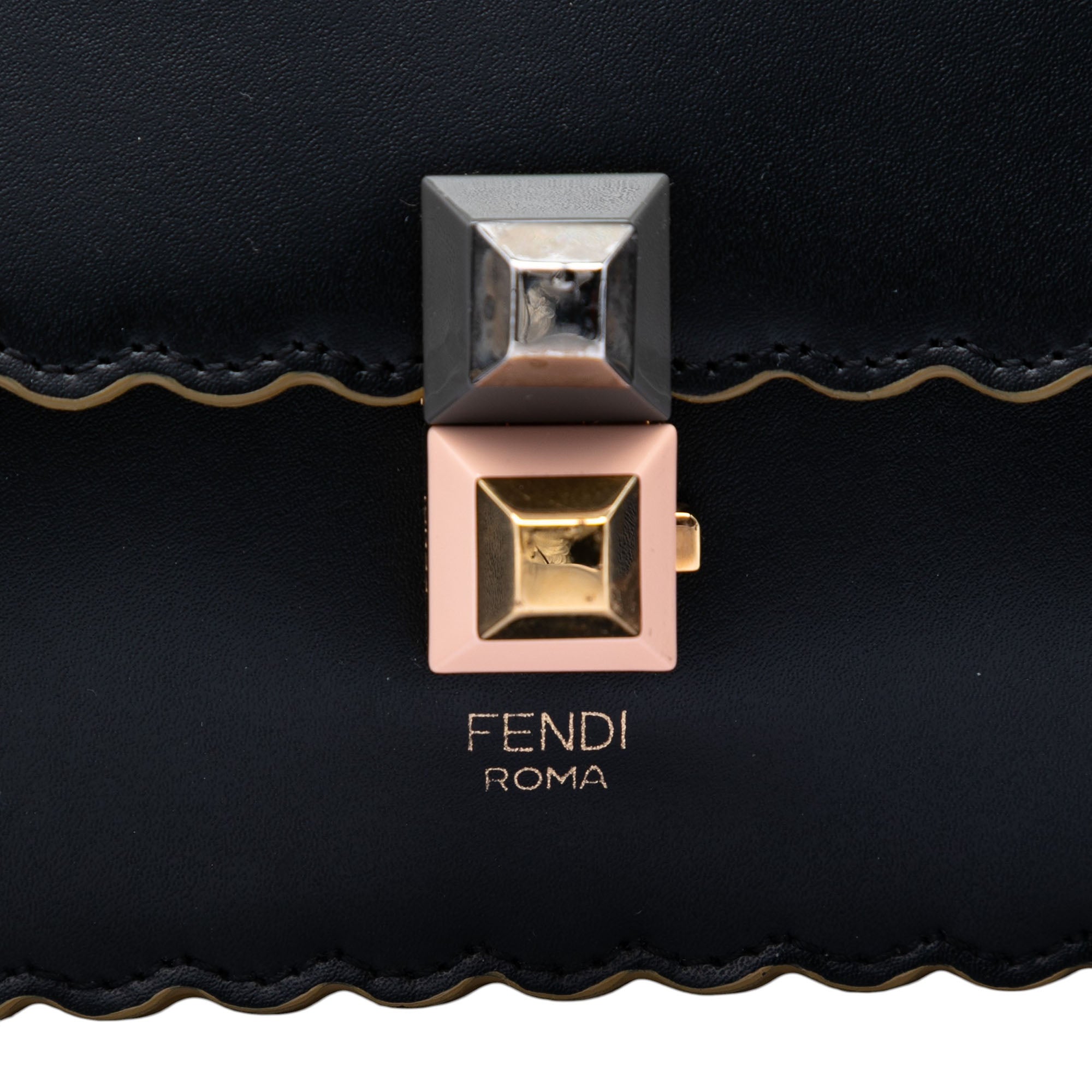 Small Scalloped Leather Kan I Crossbody - Image 5