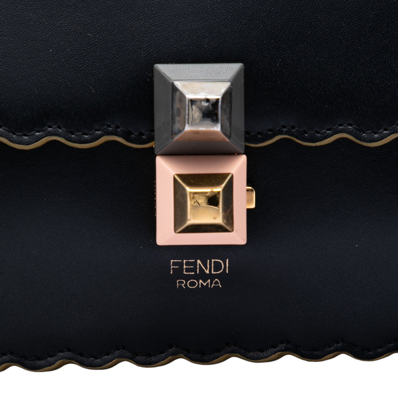 Small Scalloped Leather Kan I Crossbody - Image 5