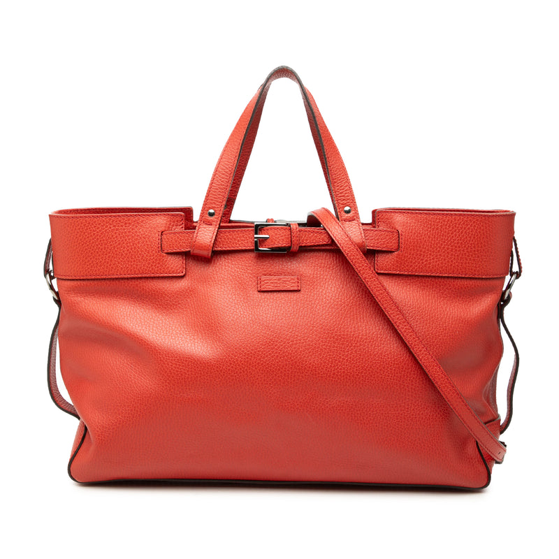 Calfskin Buckle Satchel