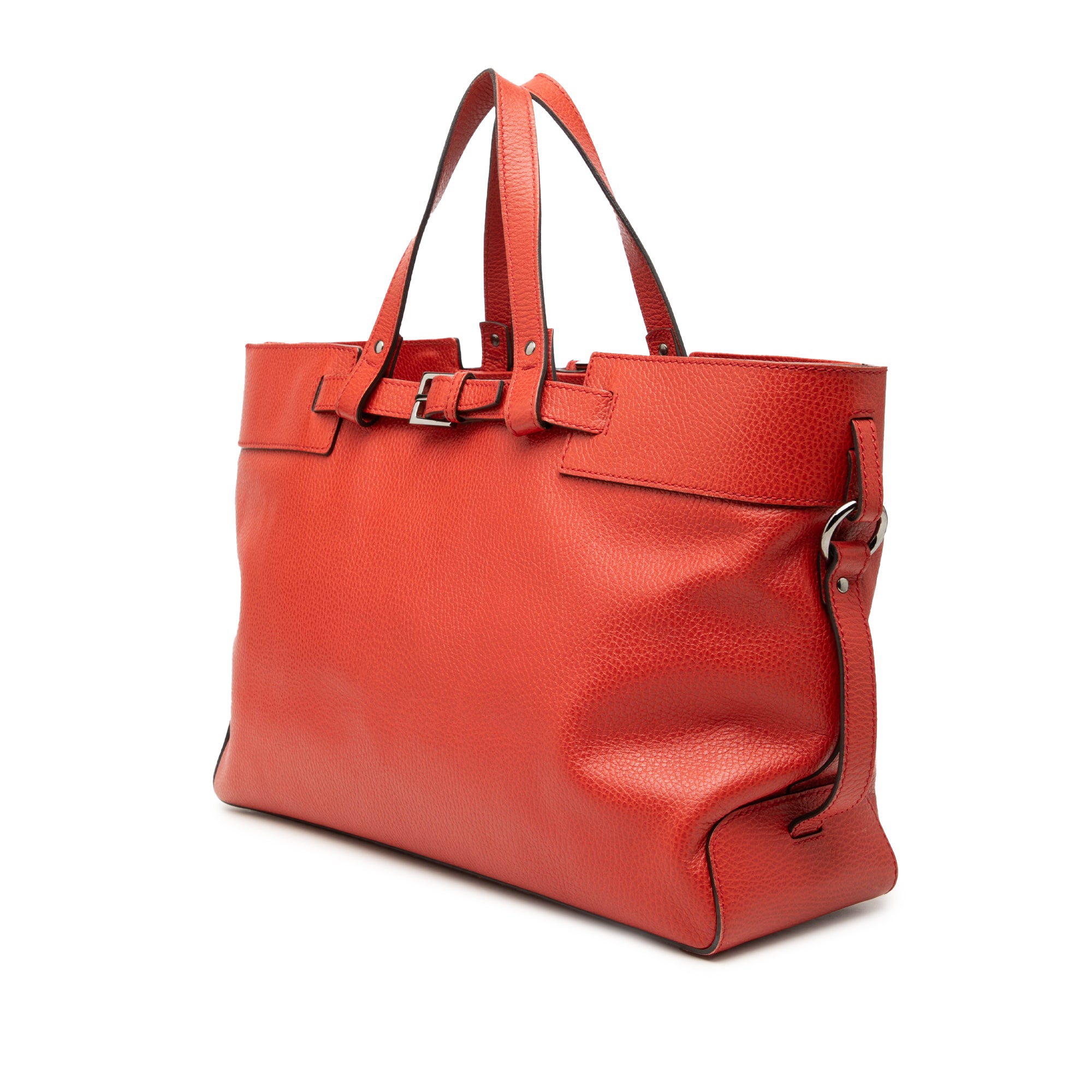 Calfskin Buckle Satchel - Image 2