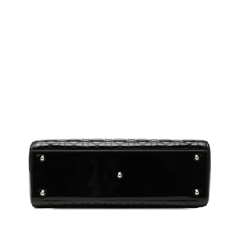 Large Patent Cannage Lady Dior - Image 3