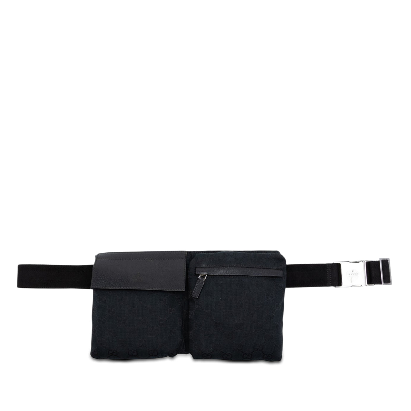 GG Canvas Double Pocket Belt Bag - Image 1