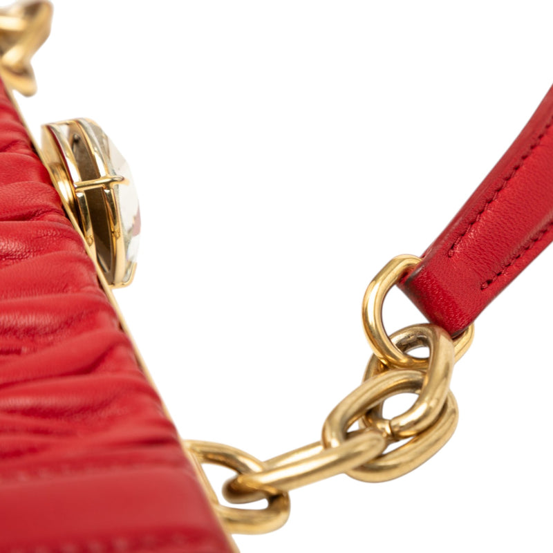 Matelasse Lambskin Kiss Lock Solitaire Satchel - Image 6