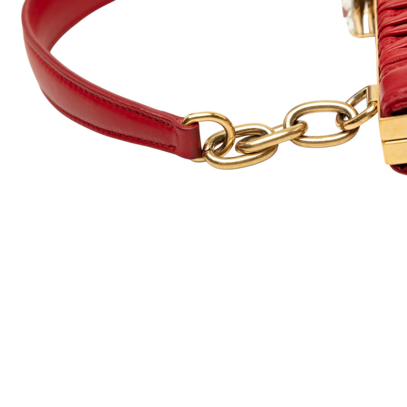 Matelasse Lambskin Kiss Lock Solitaire Satchel - Image 7