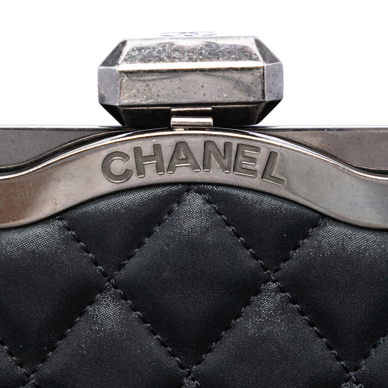 Quilted Iridescent Calfskin Chic Quilt Frame Satchel - Image 5